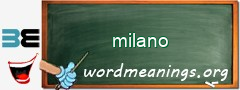 WordMeaning blackboard for milano